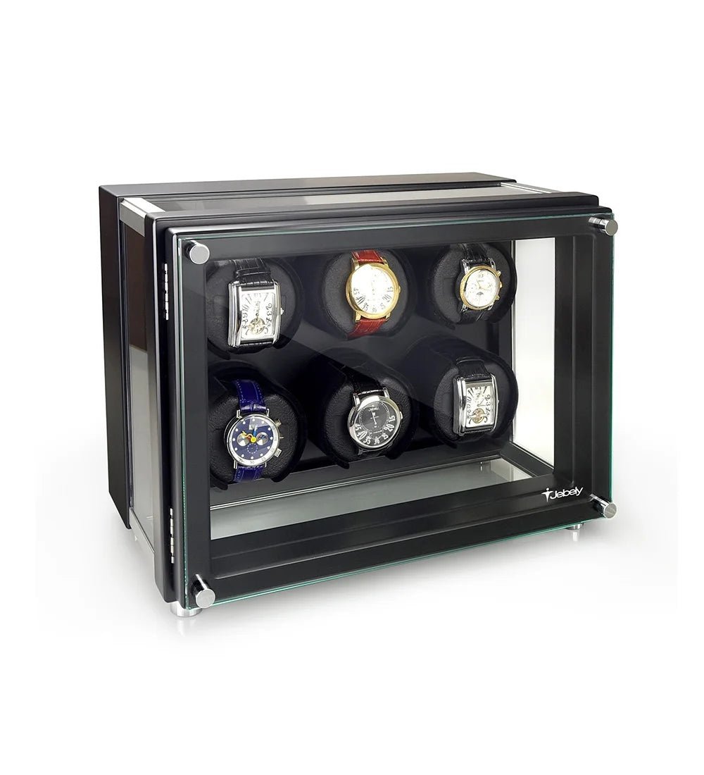 Premium Square 6 Watch Winder JBW224 - Jebely