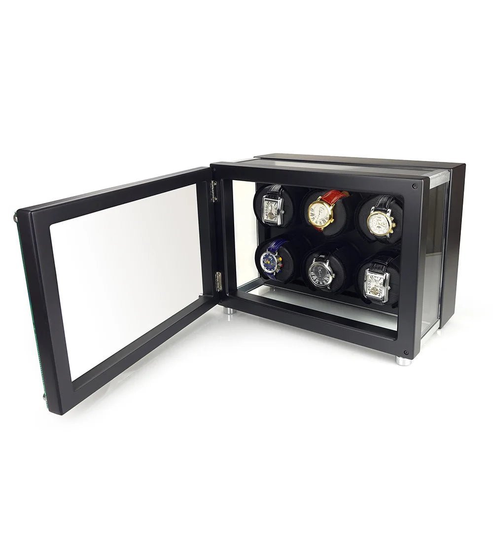 Premium Square 6 Watch Winder JBW224 - Jebely